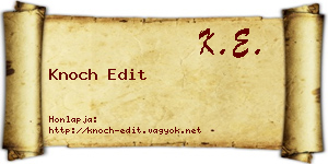 Knoch Edit névjegykártya
